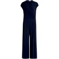 Vera Mont Jumpsuit "Jumpsuit in 7/8 Länge", Damen, Gr. 44, EURO, blau (night sky), Obermaterial: 95% Polyester PES. 5% Elasthan EL., Overalls Jumpsuit