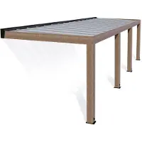 Palram - Canopia Helsinki 399 Terrassenüberdachung aus Holz 3x10 m