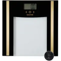Salter Scales SA00550BGCFAS Glass Analyser Bathroom Scale Black/Gold