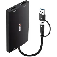 Lindy USB Type A And C To Dual HDMI