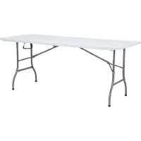 Axi Elba Biertisch Klappbar aus Kunststoff in Weiss | Klappbarer Picknicktisch Esstisch für Garten, Balkon oder Campingplatz | 180 x 74 x 75 cm