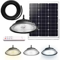 Luxula LED Solar-Hängeleuchte 500 lm einstellbar in warm-, neutral- und kaltweiß (CCT) schwarz IP44 dimmbar
