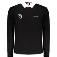 Pepe Jeans Herren-Poloshirt, langärmelig, schwarz