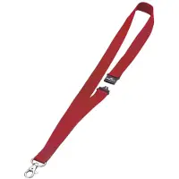 Durable Textilband , für Ausweishalter/Namensschilder, Karabinerhaken, Sicherheitsverschluss, L 440 x B 20 mm, Textil, rot, 10 Stück