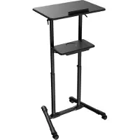 Gembird TVS-DESK-01-BK, Schwarz, 20 kg, 1110 - 1345 mm, MDF-Platten, Rechteckige Form, 530 mm
