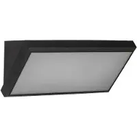 LINDBY LED-Außenwandleuchte Abby, Sensor, IP65, dunkelgrau