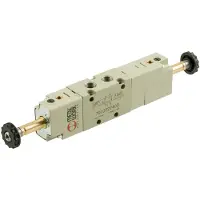 RIEGLER 5/3-Wegeventil, elektropn., ext. Steuerl., Mitte belüftet, G 1/4