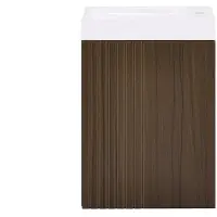 SoBuy Badmöbel mit Waschbecken Wandmontage Badmöbel Dunkelbraun Skandinavisch BZR196-BR