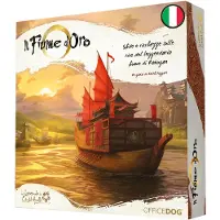 Asmodee Der Fluss D'oro, strategisches Brettspiel, Ressourcenmanagement, 2-4 Spieler, ab 14 Jahren, 90 Minuten, italienische Version