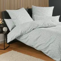 Janine Edelflanell Bettwäsche Chinchilla S 78071 155x220 cm + 80x80 cm silber