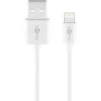 Goobay Lightning USB Lade- und Synchronisationskabel, 2 m, weiß, 12 W, 2,4 A, MFi-Kabel für Apple iPhone/iPad
