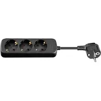 Goobay Wentronic AC power Extension, 1.5 m, Schwarz