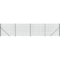 vidaXL Maschendrahtzaun mit Bodenflansch Grün 1,4x10 m