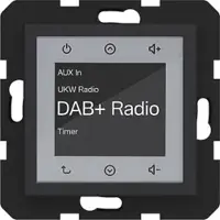Hager WAN6011BM Radio Touch UP DAB+, A.x/C.x, nachtschwarz matt