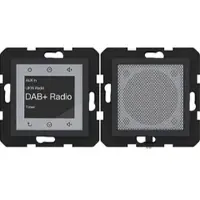 Hager WAN6010BM Radio Touch UP DAB+ mit Lautsprecher, A.x/C.x, nachtschwarz matt