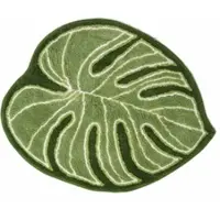 Homescapes BADEMATTE Blatt 65/80 cm, 100% Baumwolle