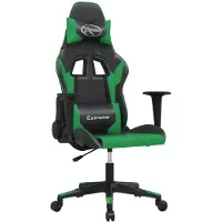 vidaXL Gaming-Stuhl Schwarz und Grün Kunstleder