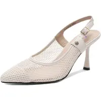 MACIEJKA Damen Pumps K7507-22/00-0 Beige Leder spitz 8 cm Absatz goldene Nieten