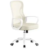 Songmics Bürostuhl ergonomisch, Drehstuhl mit Netzgewebe, Schreibtischstuhl mit Lendenstütze, Wippfunktion, Armlehnen, für Arbeitszimmer, Schlafzimmer