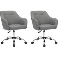 Songmics 2er-Set: Bürostuhl Tyra in Grau - (B)58 x (H)96 x (T)60.8 cm | Gr.: onesize