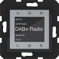 Hager WAN6111BG Radio Touch UP DAB+, Bluetooth, A.x/C.x, nachtschwarz glänzend