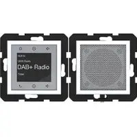 Hager WAN6010WM Radio Touch UP DAB+ mit Lautsprecher, A.x/C.x, lichtweiß matt