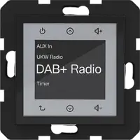 Hager WAN6011BG Radio Touch UP DAB+, A.x/C.x, nachtschwarz glänzend