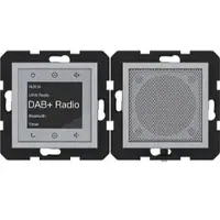 Hager WAN6110TA Radio Touch UP DAB+, Bluetooth mit Lautsprecher, A.x/C.x, titan met, lackiert