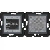 Hager WAN6110AT Radio Touch UP DAB+, Bluetooth m. Lautsprecher,A.x/C.x, anthrazit matt, lackiert