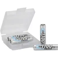 Ansmann NiMH Akku Micro AAA Typ 1100, min. 1050 mAh, 1,2 Volt, 4er Sparpack inkl. Batteriebox, perfekt für den alltäglichen Gebrauch