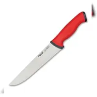 Pirge Duo Metzgermesser 21 cm Rot Schlachtermesser - Fleischermesser - Stechmesser - Exzellenter Schärfe Metzgermesser