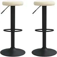 vidaXL Barhocker 2 Stk. Creme Samt