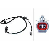 Hella ABS Sensor Raddrehzahl Vorne für TOYOTA PRIUS Liftback (NHW20) 6PU 358 252-391