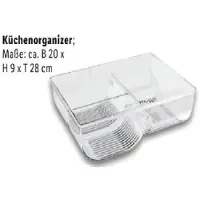 Ernesto Küchenorganizer, mit 3 Fächern, ca. 20 x 9 x 28 cm