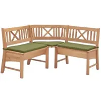 58 aufm Kessel ECKBANK Deborah 204 x 204 x 87 Massivholz Buche lackiert/Grün
