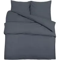 vidaXL Bettwäsche-Set Anthrazit 155x220 cm Leichte Mikrofaser