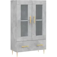 vidaXL Highboard Betongrau 69,5x31x115 cm Holzwerkstoff