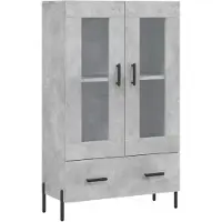 vidaXL Highboard Betongrau 69,5x31x115 cm Holzwerkstoff