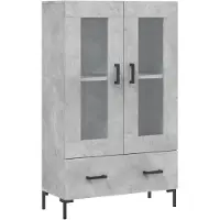 vidaXL Highboard Betongrau 69,5x31x115 cm Holzwerkstoff