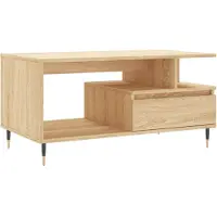 vidaXL Couchtisch Sonoma-Eiche 90x49x45 cm Holzwerkstoff