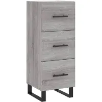 vidaXL Sideboard Grau Sonoma 34,5x34x90 cm Holzwerkstoff