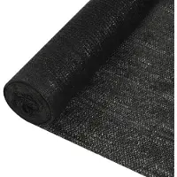 vidaXL Zaunblende Schwarz 1,5x50 m HDPE 195 g/m²