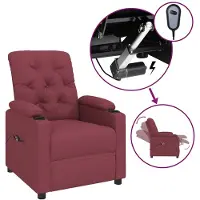 vidaXL Relaxsessel Elektrisch Weinrot Stoff