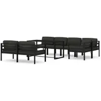 vidaXL 8-tlg. Garten-Lounge-Set mit Kissen Aluminium Anthrazit