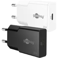 Goobay USB-C PD GaN Schnellladegerät Slim (20 W) weiß 1x USB-C-Anschluss (Power Delivery)