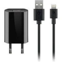 Goobay Lightning Ladeset (5 W), Netzteil mit Ligtning kabel, 1 m, weiß, Drinnen, AC, 5 V, 1 m, Weiß