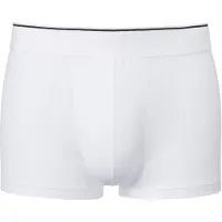Calida Boxershorts "Pure & Style", Herren, Gr. M (50), weiß, Single Jersey, Obermaterial: 94% Baumwolle, 6% Elasthan, körpernah, Unterhosen Boxershorts, maskulin, Nadelzug-Design, ohne Eingriff