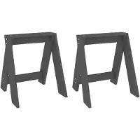 vidaXL Hocker 2 Stk. Grau 40x40x45 cm Massivholz Kiefer