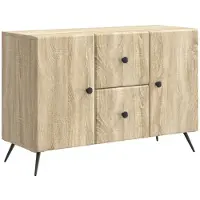 vidaXL Sideboard Sonoma-Eiche 89 x 34,5 x 60 cm Holzwerkstoff