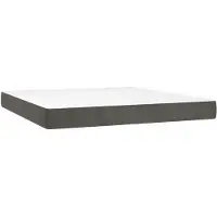 vidaXL Taschenfederkernmatratze Mittel Dunkelgrau 160x210x20 cm Samt